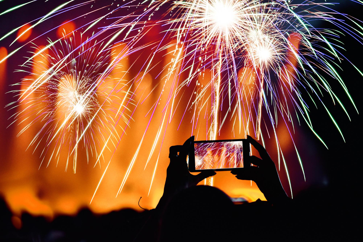 Fotografiar fuegos artificiales